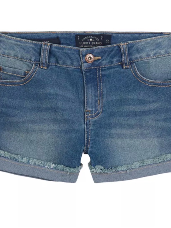 Lucky Brand Girls Cuffed Denim Shorts Size 12